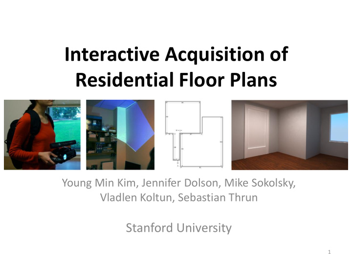 interactive acquisition of residential floor plans