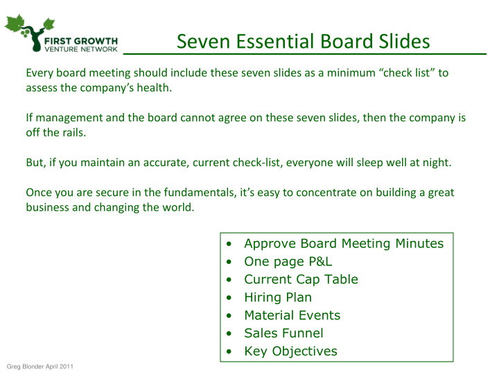 seven essential board slides