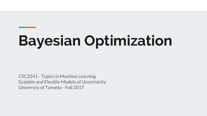 bayesian optimization