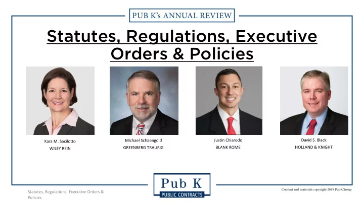 statutes regulations executive orders policies