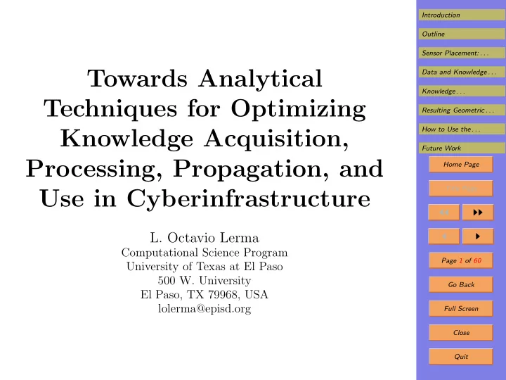 towards analytical
