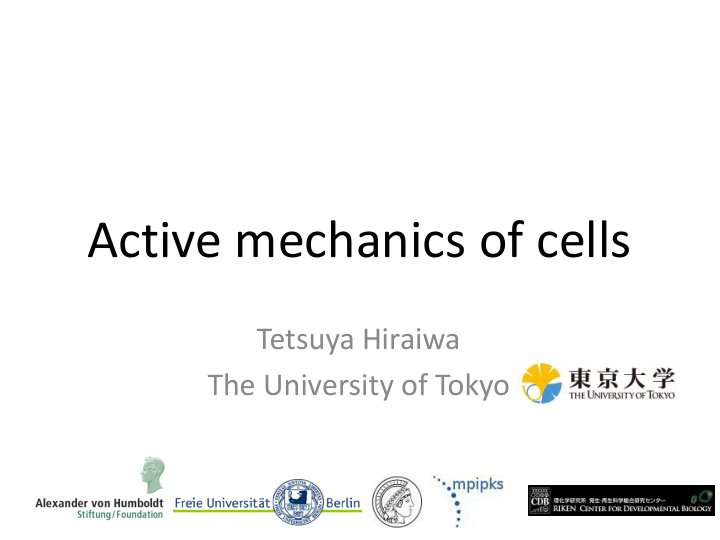 active mechanics of cells