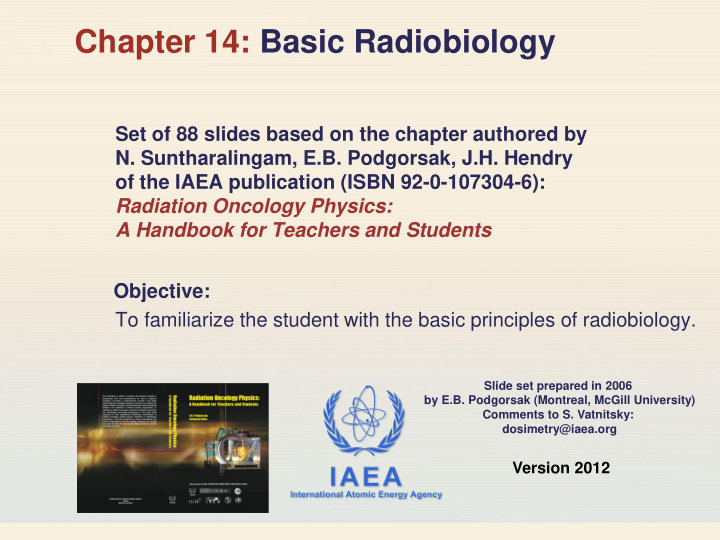 chapter 14 basic radiobiology