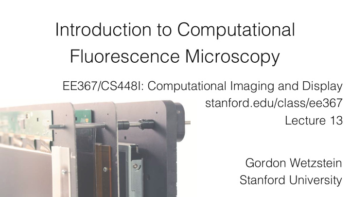 introduction to computational fluorescence microscopy