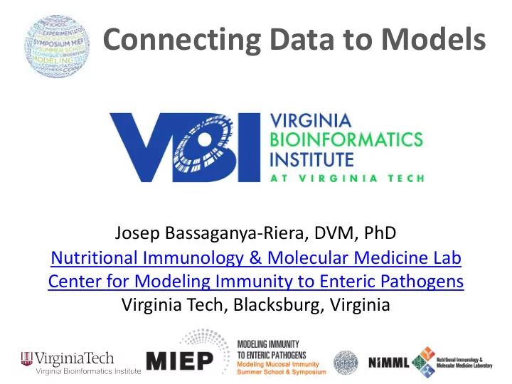 connecting data to models