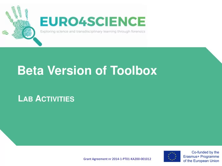 beta version of toolbox
