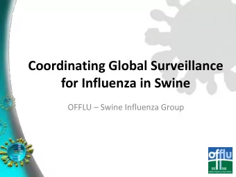 for Influenza in Swine OFFLU  Swine Influenza Group  2009 pH1N1 Lessons Learned  Media, fear,