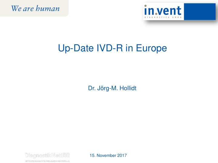 up date ivd r in europe