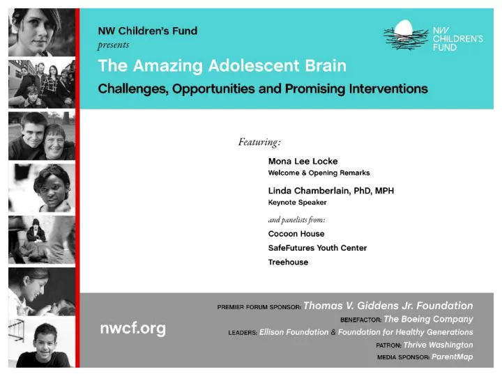 the amazing adolescent brain