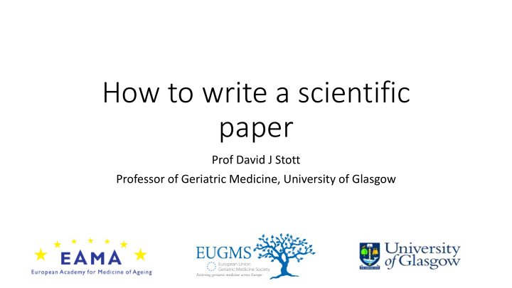 how to write a scientific