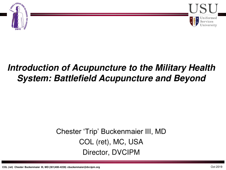 system battlefield acupuncture and beyond