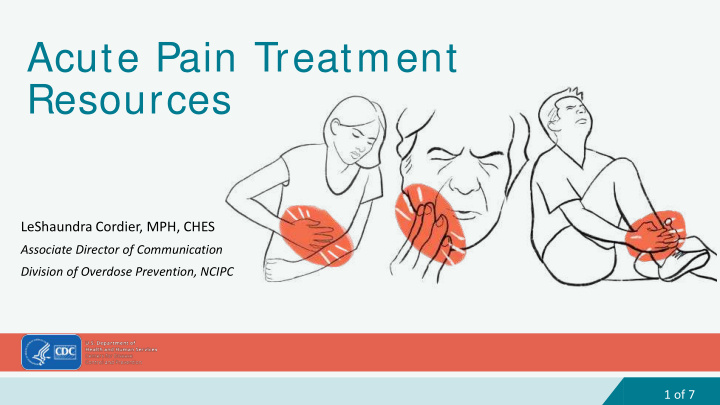 acute pain treatment resources
