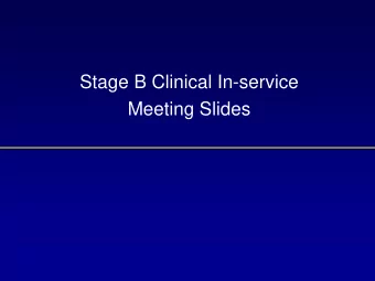Stage B Clinical In-service  Meeting Slides  Definition of Pain   An individuals unpleasant