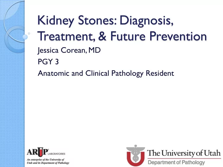 kidney stones diagnosis