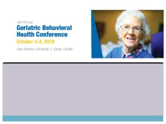 Confusion and Old Age: A Practical  Approach to Diagnosis and Management  DR. SHAH MD, MPH