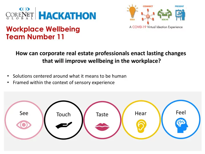 workplace wellbeing team number 11