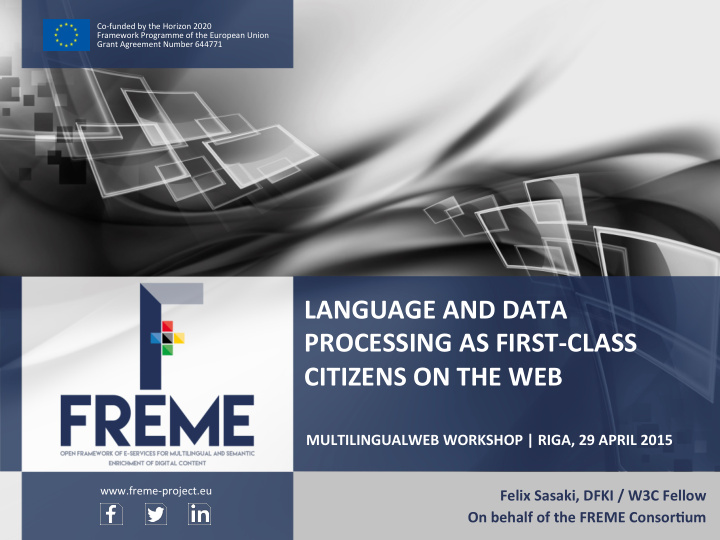 language and data processing as first class citizens on