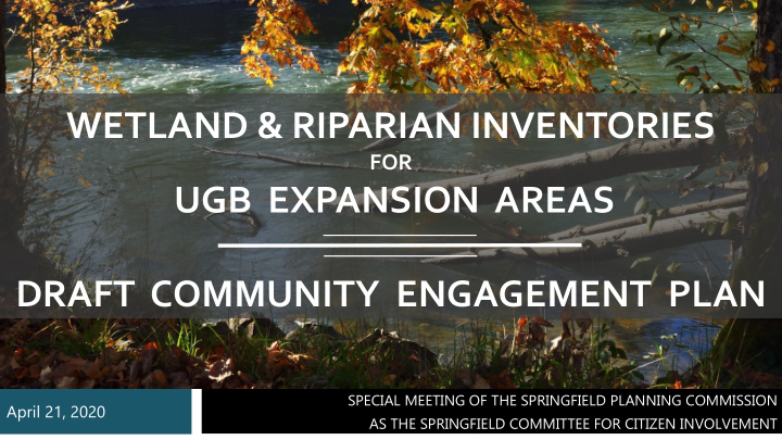 draft community engagement plan special meeting of the
