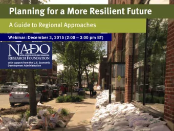 Webinar: December 3, 2015 (2:00  3:00 pm ET) Founded in 1988, the NADO  NADO Research Foundation