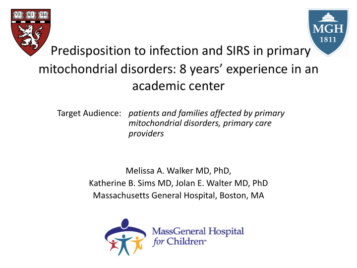 predisposition to infection and sirs in primary