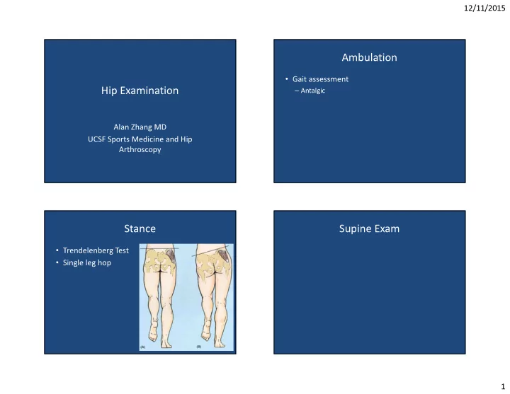 ambulation