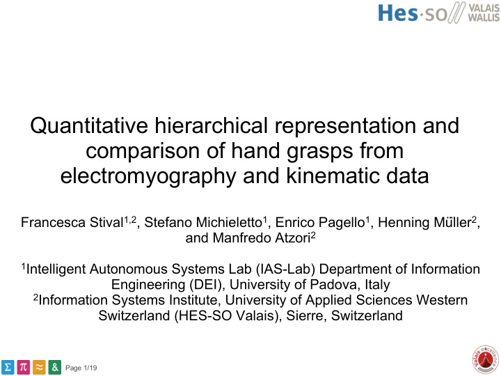 quantitative hierarchical representation and comparison