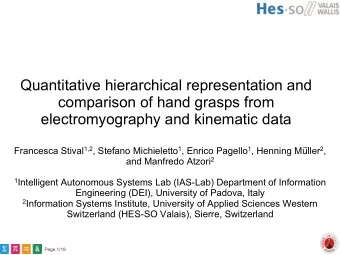 Quantitative hierarchical representation and  comparison of hand grasps from  electromyography and