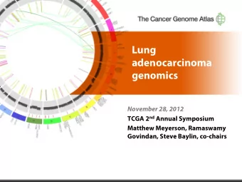 Lung  adenocarcinoma  genomics  November 28, 2012 TCGA 2 nd Annual Symposium  Matthew Meyerson,