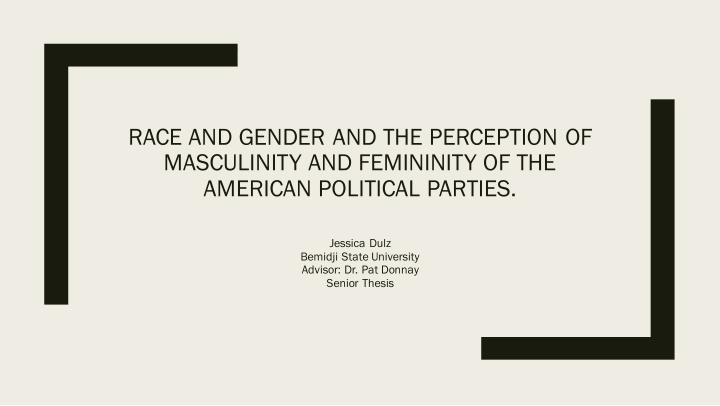 race and gender and the perception of