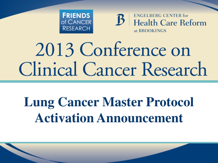 lung cancer master protocol