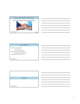 1  Learning Objectives  Upon completion of this module, learners will be able to: 1. Differentiate