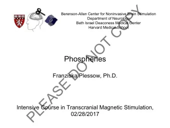 Y  P  Berenson-Allen Center for Noninvasive Brain Stimulation  O  Department of Neurology  Beth