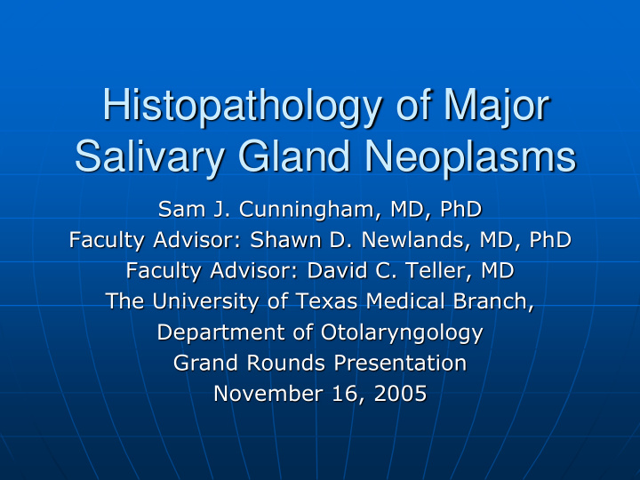 salivary gland neoplasms
