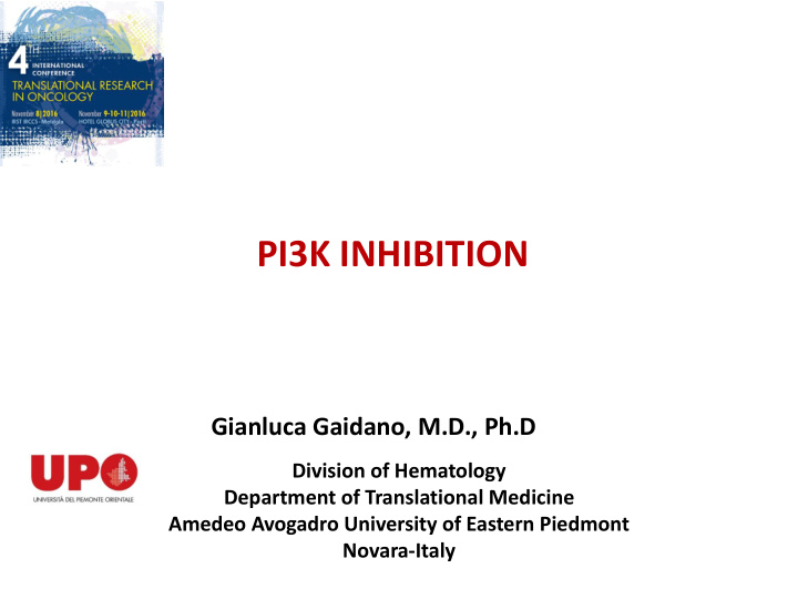pi3k inhibition