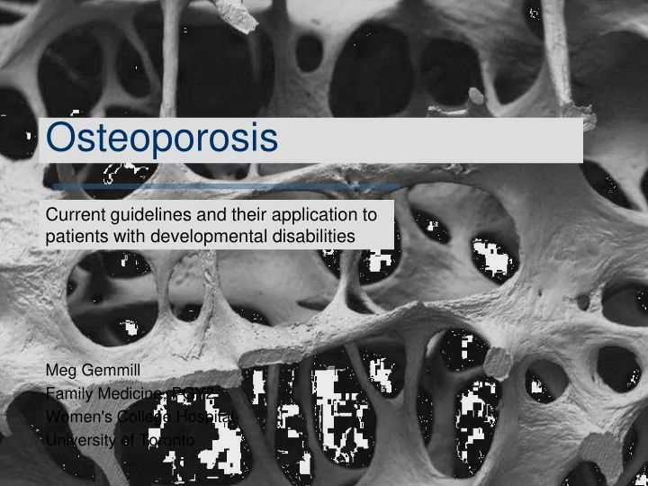 osteoporosis