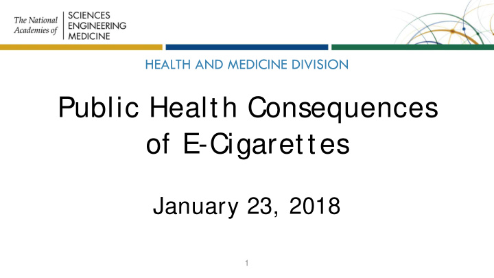 public health consequences of e cigarettes