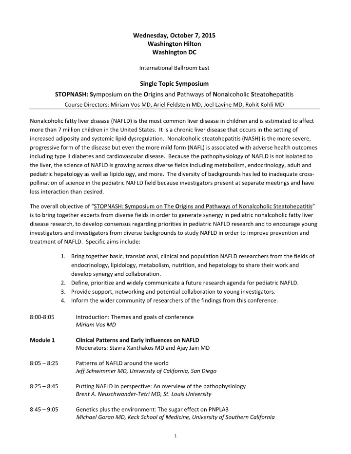wednesday october 7 2015 washington hilton washington dc