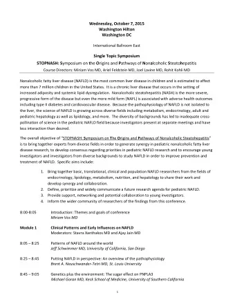 Wednesday, October 7, 2015 Washington Hilton Washington DC International Ballroom East Single Topic