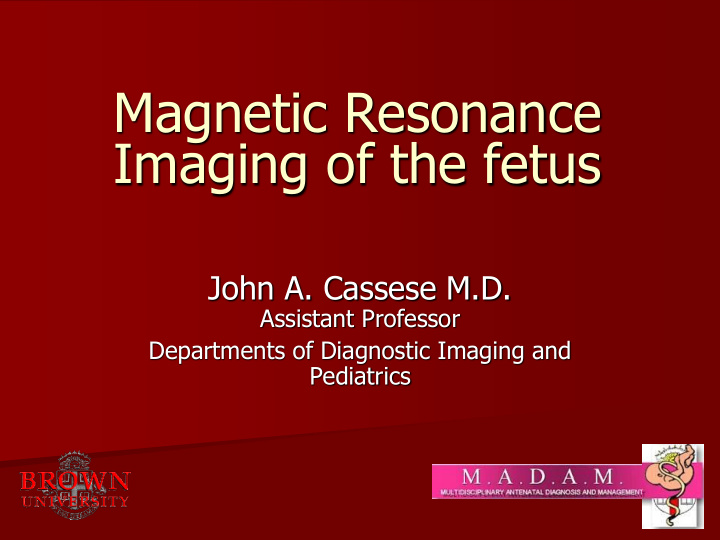imaging of the fetus