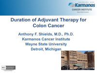 duration of adjuvant therapy for colon cancer