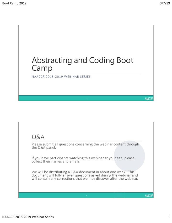 abstracting and coding boot camp