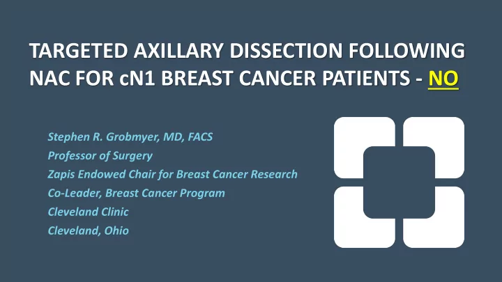 nac for cn1 breast cancer patients no