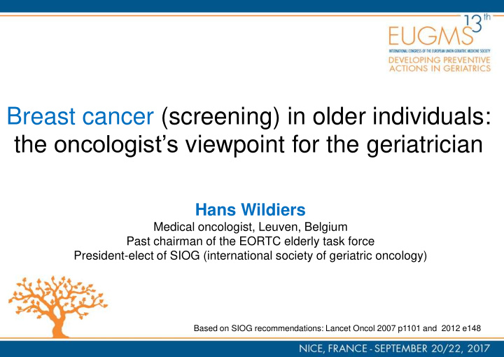 breast cancer screening in older individuals