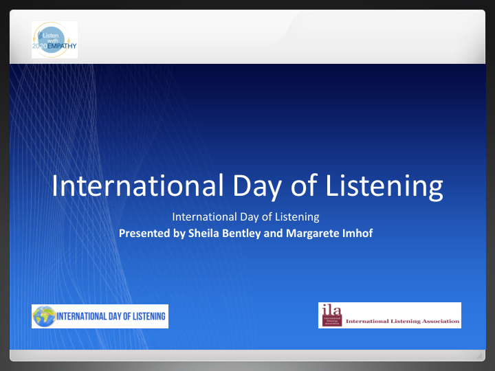 international day of listening