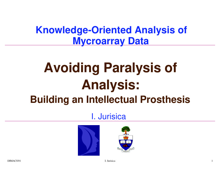 avoiding paralysis of analysis