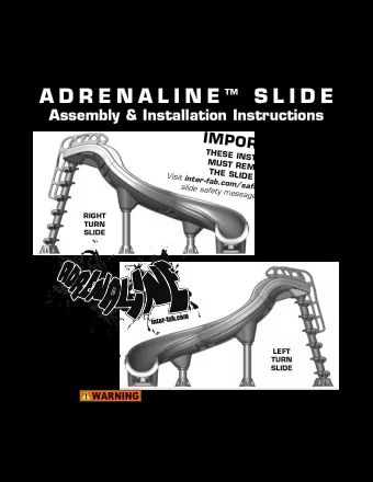 S L I D E  Assembly &amp; Installation Instructions  I  M  P  O  R  T  A  N  T  !  THESE