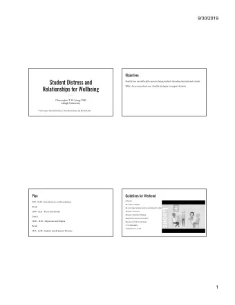 Student Distress and  Identify two mental health concerns facing students attending international