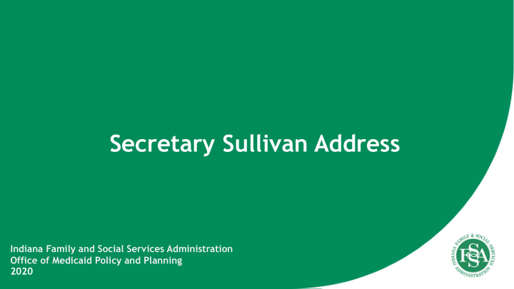 secretary sullivan address