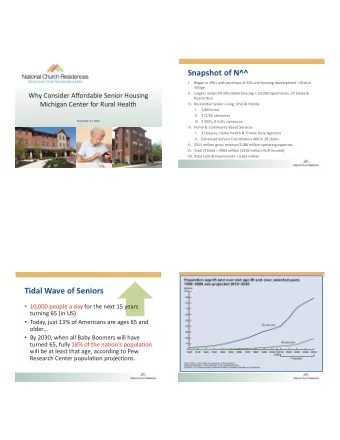 Snapshot  of  N^^  I. Began  in  1961  with  purchase  of  400  unit