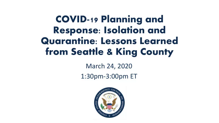 covid 19 planning and